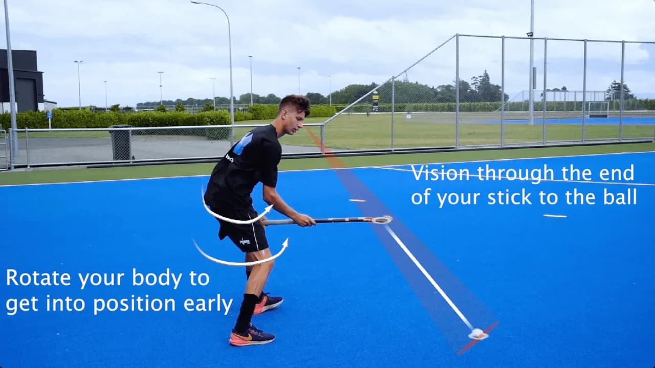 Video preview for the Inside Hockey skill Backhand Receive - Advanced.