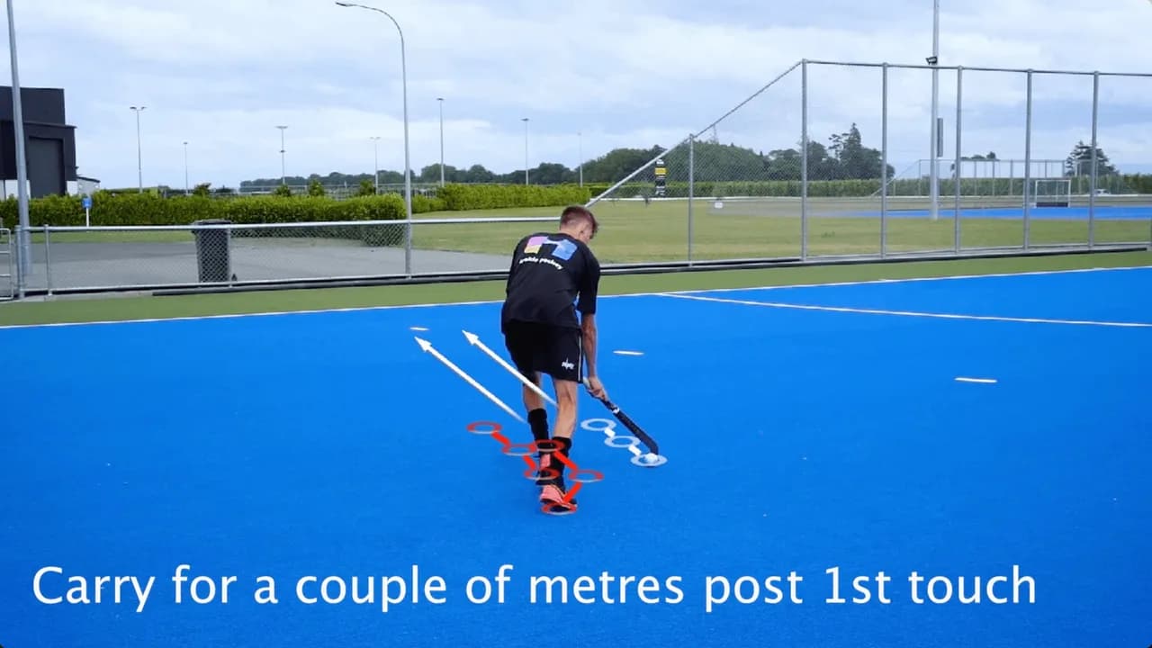 Video preview for the Inside Hockey skill Backhand Receive - Intermediate.