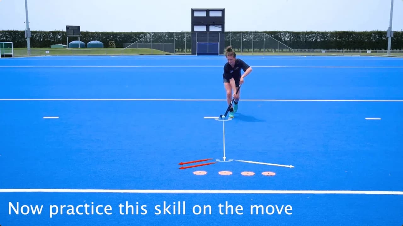 Video preview for the Inside Hockey skill Dummy Drag Backhand - Intermediate.