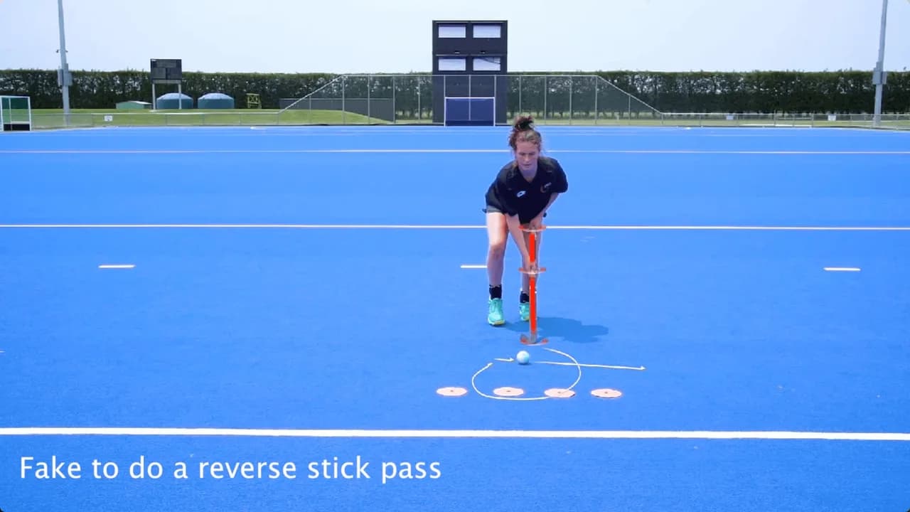 Video preview for the Inside Hockey skill Dummy Drag Backhand.
