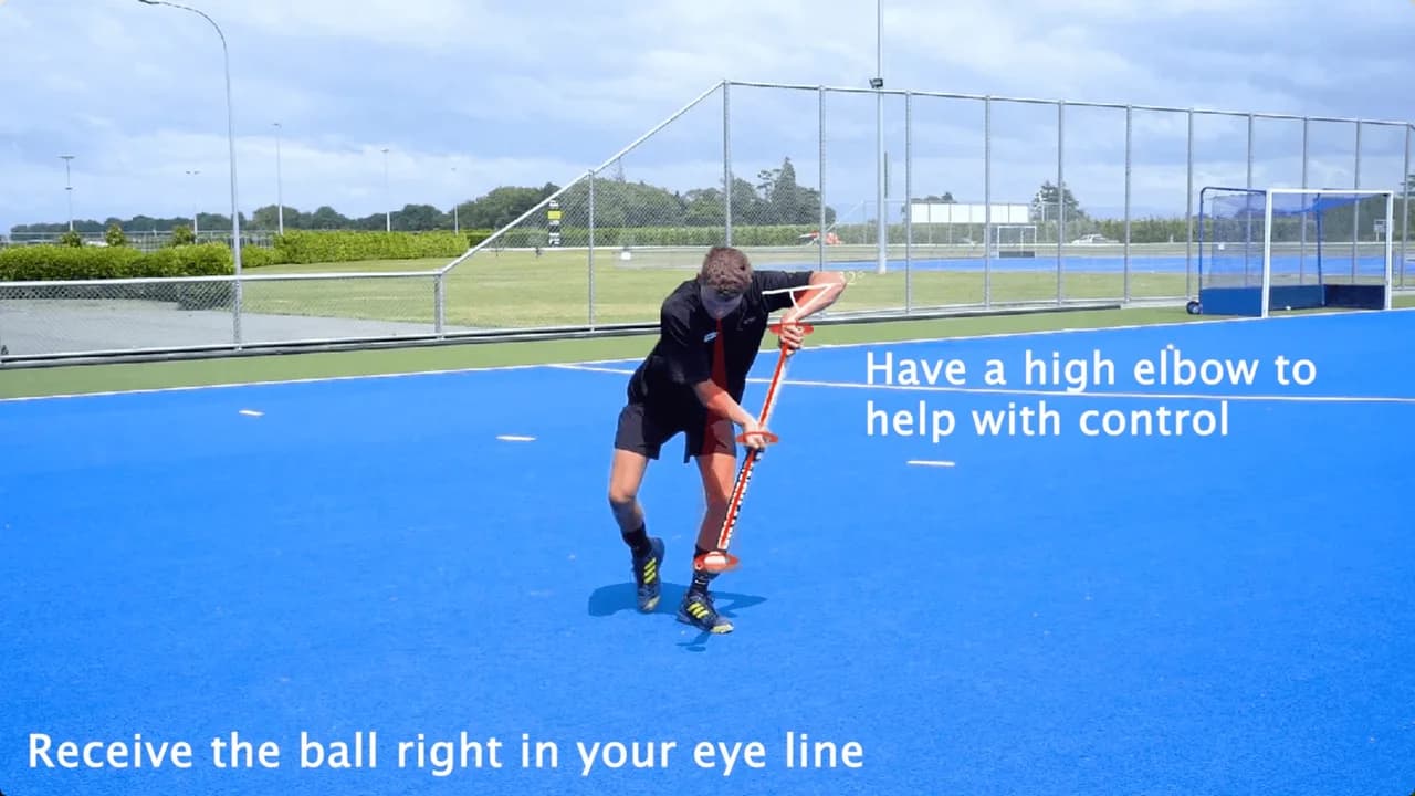Video preview for the Inside Hockey skill Forehand Receive - Bouncing Ball.