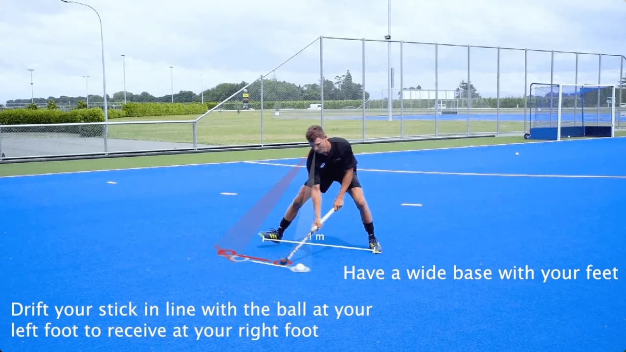 Video preview for the Inside Hockey skill Forehand Receive - Intermediate.