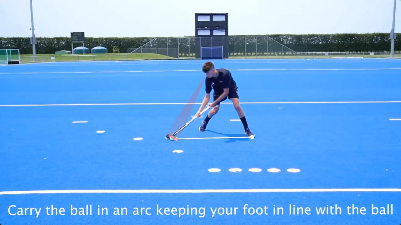 Video preview for the Inside Hockey skill German Jink Double Touch.