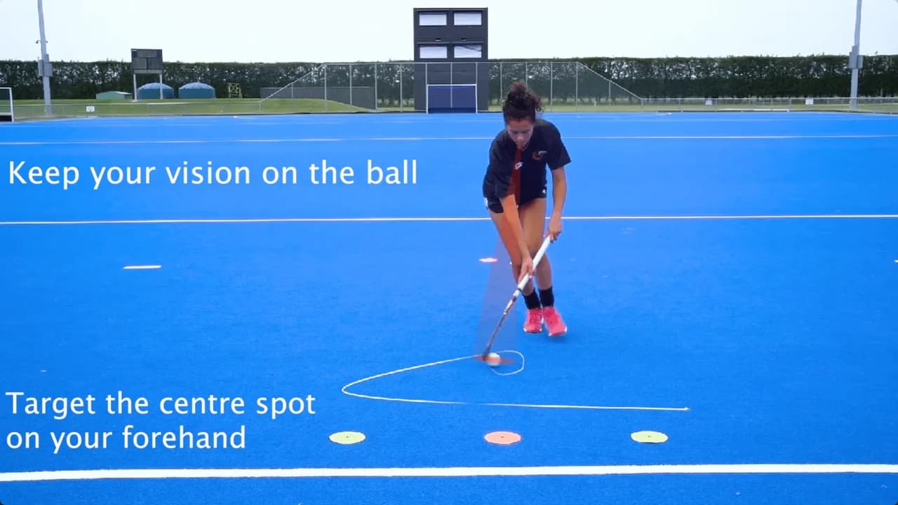 Video preview for the Inside Hockey skill Half Drag Double Drag Forehand.