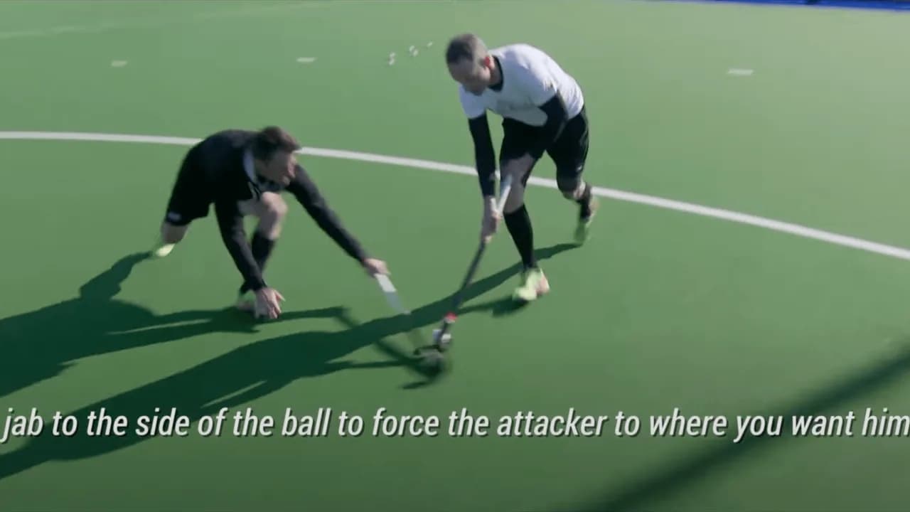Video preview for the Inside Hockey skill Jab to Block Tackle.