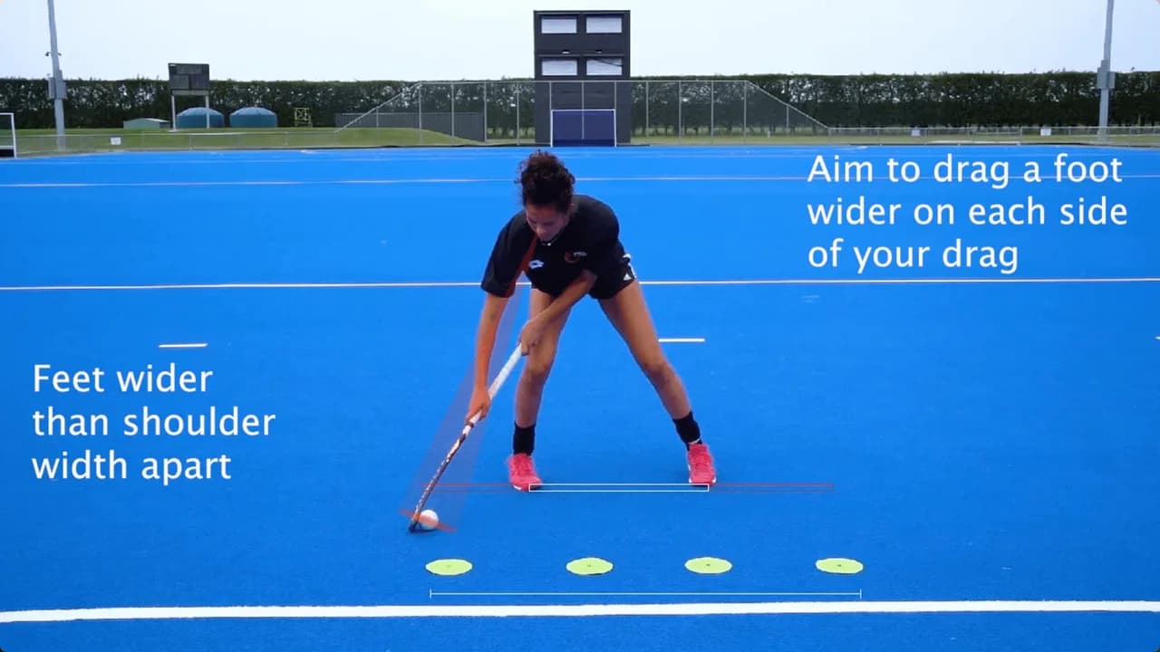 Video preview for the Inside Hockey skill Lateral Drag - Yardstick.