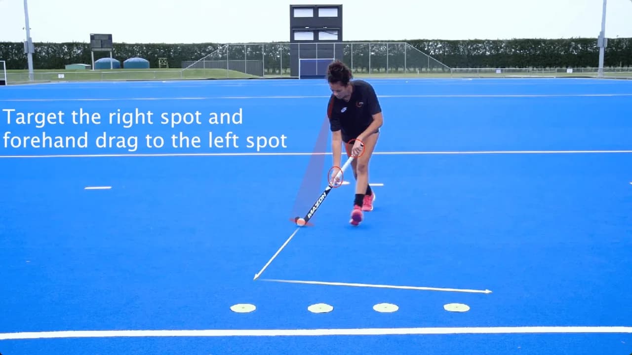 Video preview for the Inside Hockey skill Lateral Drag Forehand.