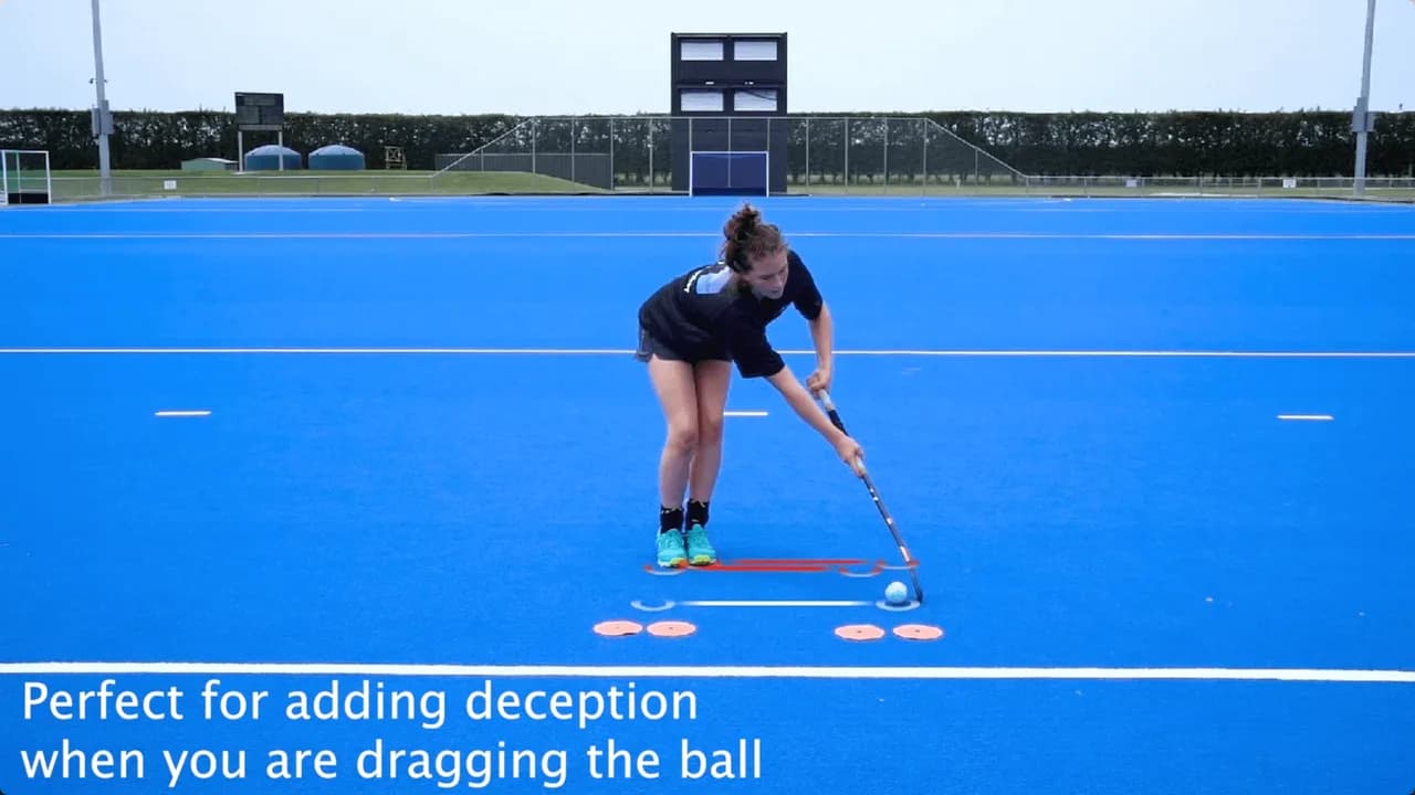 Video preview for the Inside Hockey skill Opposite Foot Drags - Static.