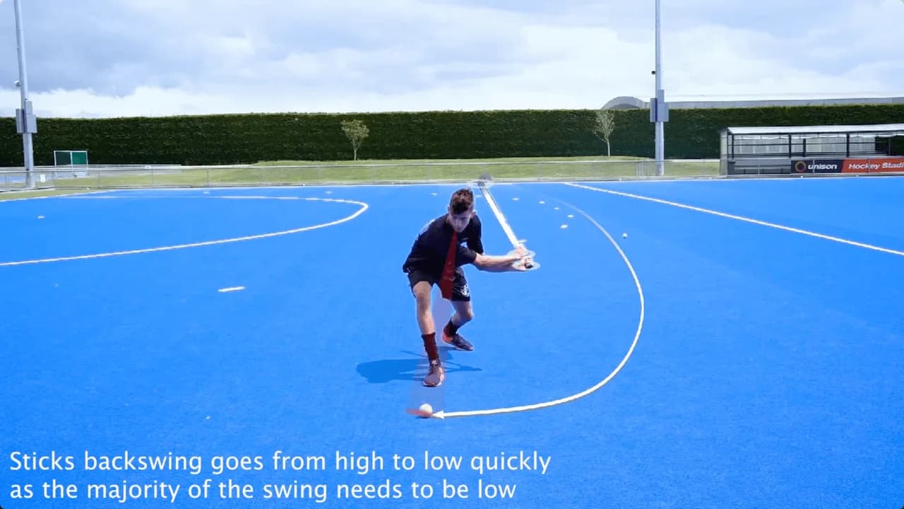 Video preview for the Inside Hockey skill Reverse Hit - Advanced 1.