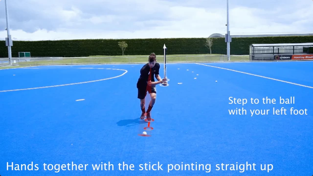 Video preview for the Inside Hockey skill Reverse Hit - Advanced 3.