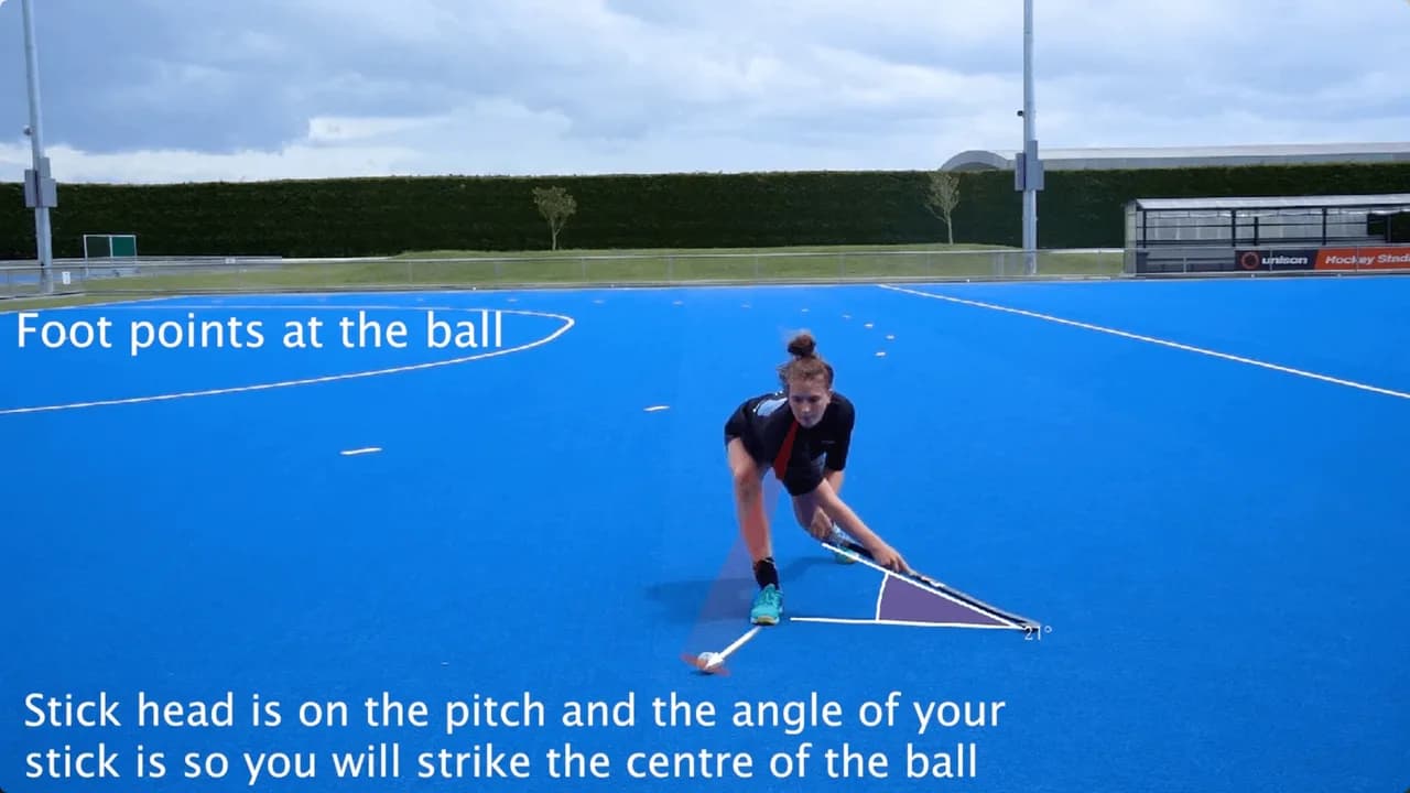 Video preview for the Inside Hockey skill Reverse Sweep - Beginner.