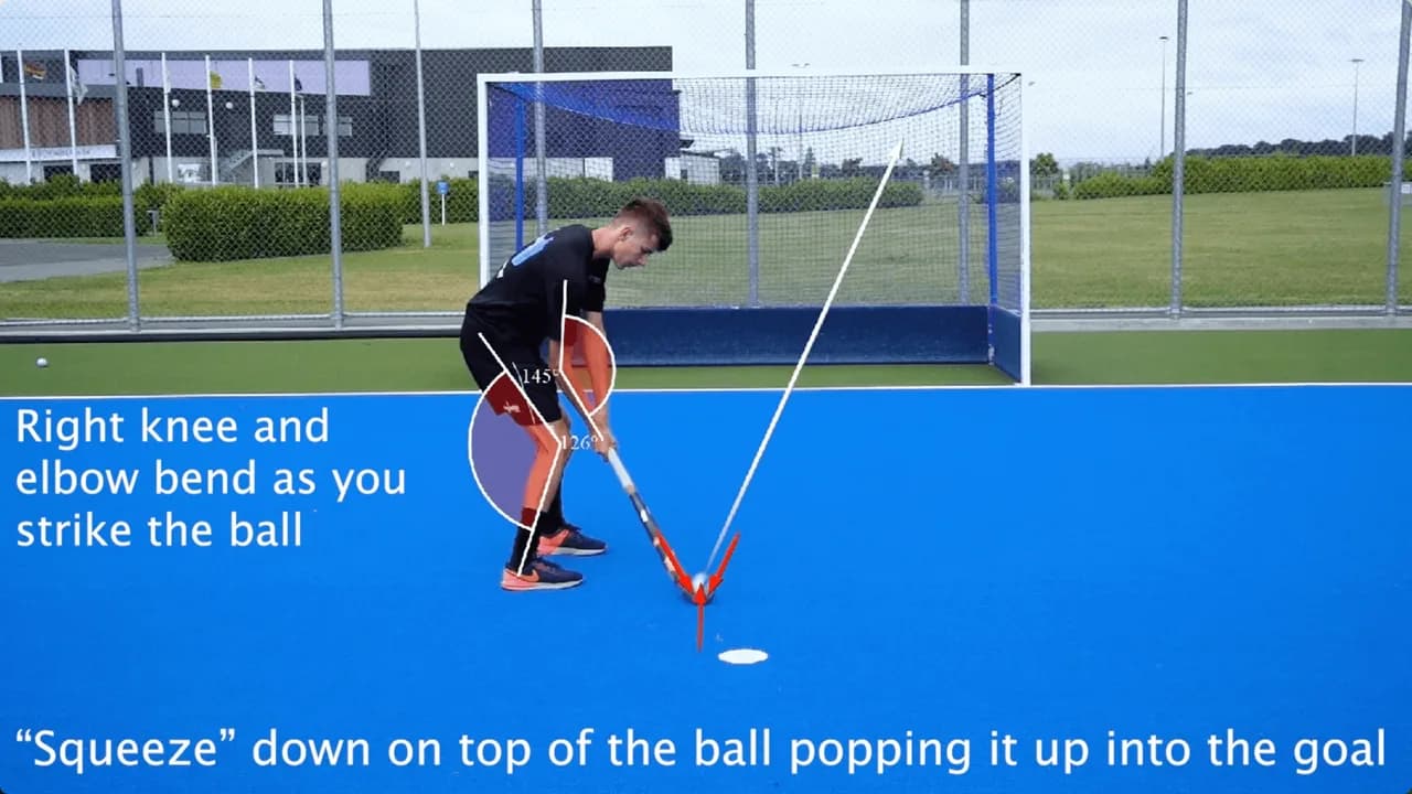Video preview for the Inside Hockey skill Squeeze Shot - Beginner.
