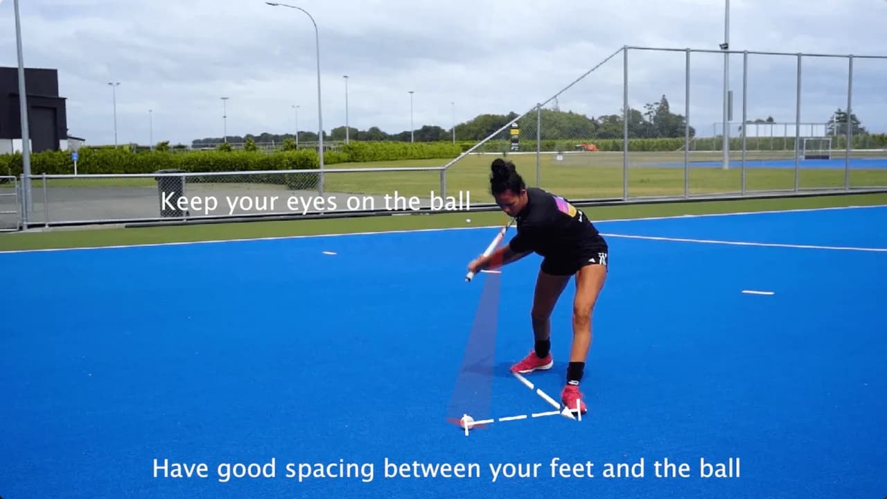 Video preview for the Inside Hockey skill Straight Hit - Beginner.