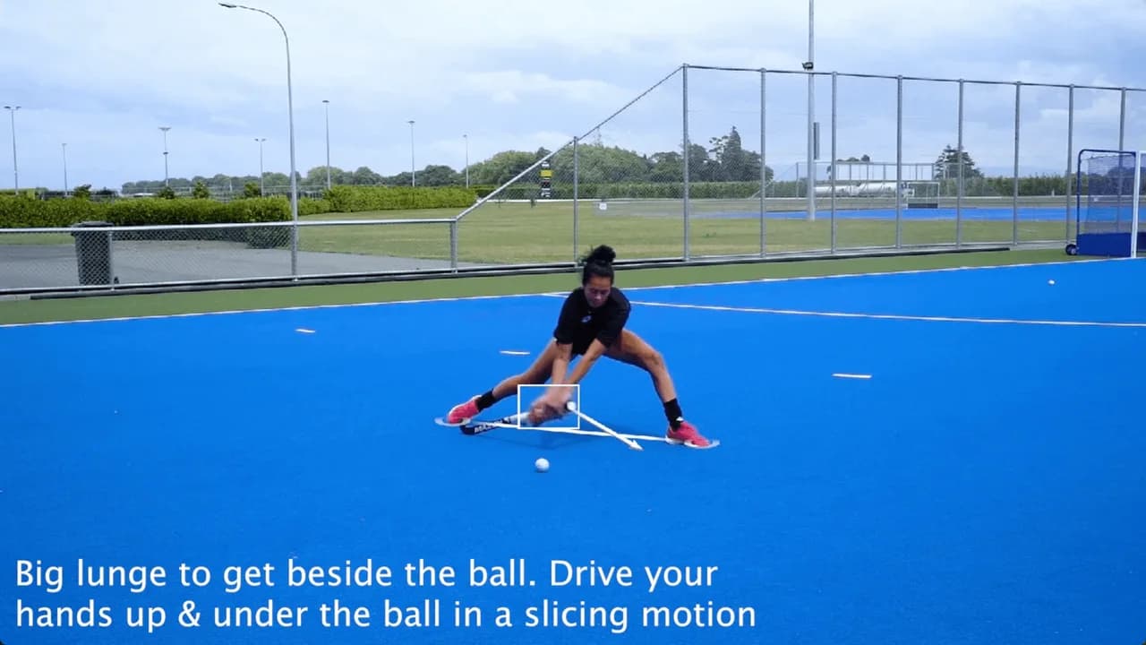 Video preview for the Inside Hockey skill Sweep Hit - Advanced 2.