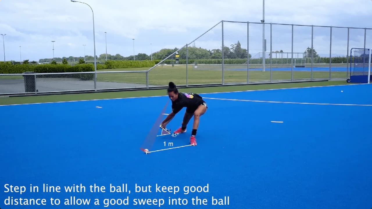 Video preview for the Inside Hockey skill Sweep Hit - Beginner.